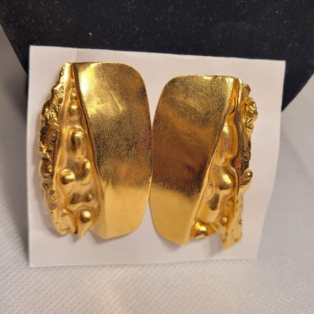 Vintage Gold plated Earrings, 1989
